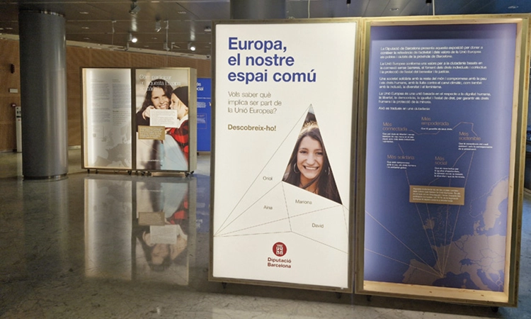 "Europa, el nostre espai comú", una mostra itinerant que promou la Diputació de Barcelona