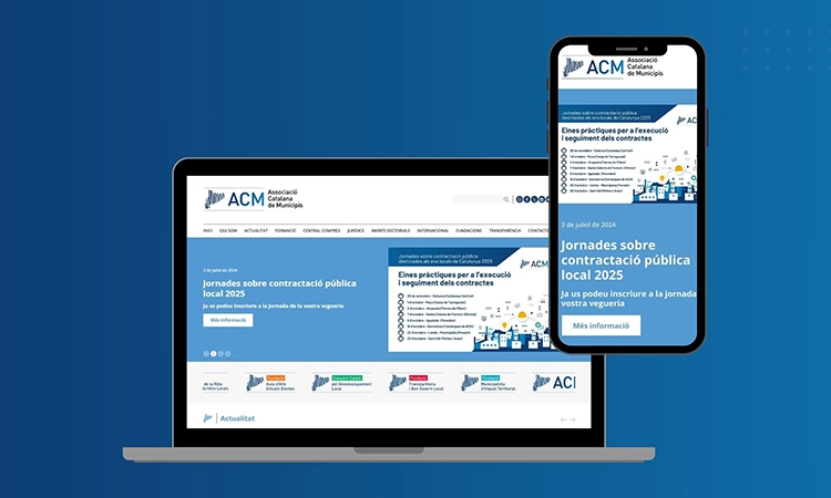 L'Associació Catalana de Municipis estrena una nova pàgina web més intuïtiva i visual